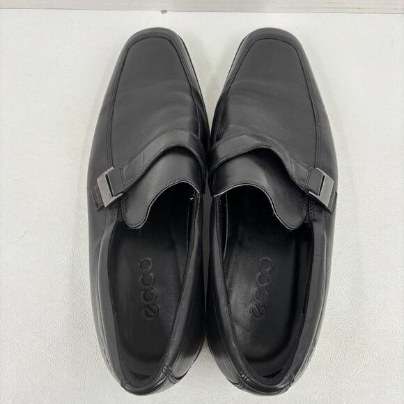 ECCO Mens Edinburgh Buckle Loafer Size EU 46 Black Leather Slip On Dress Shoe main image 9